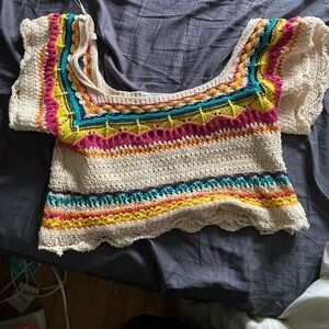 Zara weaved cropped top